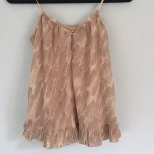Tan silky tank top